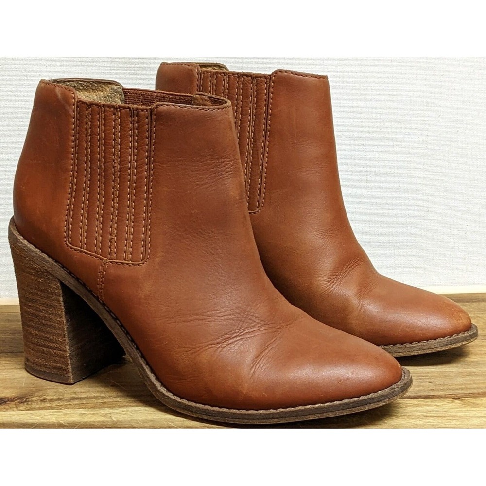 Madewell Boots Womens 7.5 The Ryan Chelsea Ankle Bootie Genuine Leather Brown
